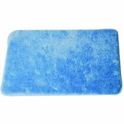 MSV Tapis De Bain WC & Lavabo Acrylique Avec Semelle En Latex 50x80cm Bleu Ciel - Bleu