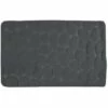 MSV Tapis De Bain Microfibre PEBBLE 40x60cm Gris Foncé - Gris