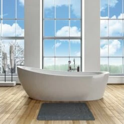 MSV Tapis De Bain Microfibre PEBBLE 50x80cm Gris Foncé - Gris -Promos MSV Magasin 44260527 4