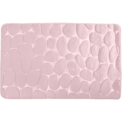 MSV Tapis De Bain Microfibre PEBBLE 50x80cm Rose Pastel - Rose 1 MSV Tapis De Bain Microfibre PEBBLE 50x80cm Rose Pastel - Rose
