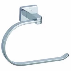 MSV Anneau Porte Serviettes Mural Arrondi En Laiton BARI Chromé - Chromé