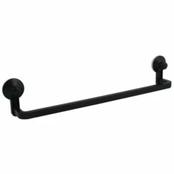 MSV Porte Serviettes Mural à Ventouses En PVC Noir Mat - Gris