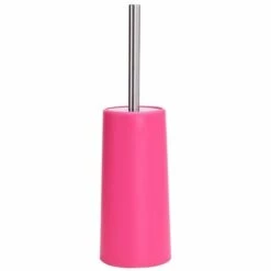 MSV Brosse Wc Avec Support PP & Inox Rose Fuschia - Rose