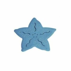 MSV 140314 Lot De 5 Antidérapants Caoutchouc Carbonate De Calcium Etoile Bleu 12 X 12 X 0,1 Cm