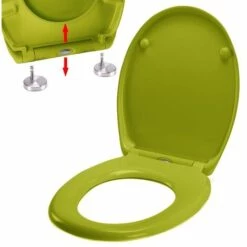 MSV Abattant WC Thermo Dur EASY CLEAN Vert- Charnières Inox - Vert -Promos MSV Magasin 51371098 3