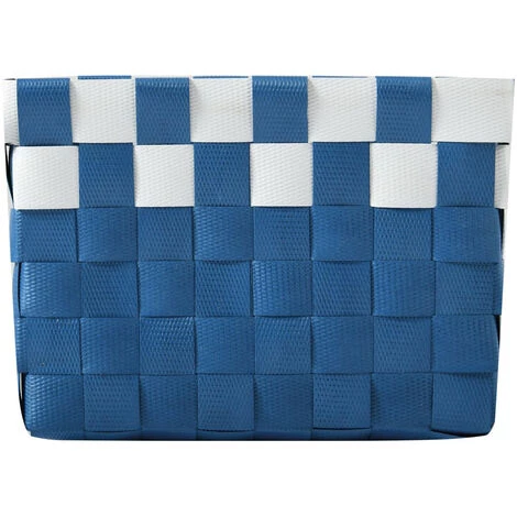 MSV Panier 14 * 14 * 9 Cm Bleu Foncé Et Blanc 1 MSV Panier 14 * 14 * 9 Cm Bleu Foncé Et Blanc