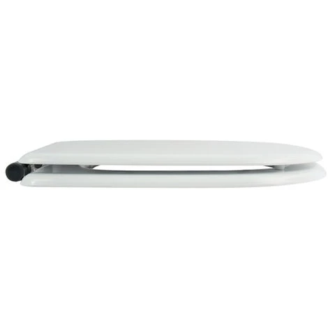 MSV Siège De Bain De MDF Blanc Fermeture Lente Avec Charnières En Acier Inoxydable, Propre 4 MSV Siège De Bain De MDF Blanc Fermeture Lente Avec Charnières En Acier Inoxydable, Propre – Image 4