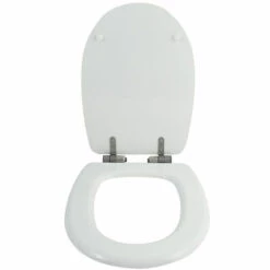 MSV Siège De Bain De MDF Blanc Fermeture Lente Avec Charnières En Acier Inoxydable, Propre 9 MSV Siège De Bain De MDF Blanc Fermeture Lente Avec Charnières En Acier Inoxydable, Propre -Promos MSV Magasin 52532433 5