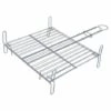 MSV Grille Barbecue Rectangulaire Avec Pieds 25x30cm Acier Chromé - Gris