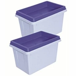 MSV Lot De 2 Boîtes à Légumes - Bleu