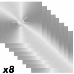 MSV Lot De 8 Protèges Cuisinière En Aluminium 26x26cm - Gris