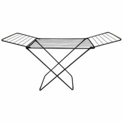 MSV Etendoir à Linge à Ailes En Acier 18M Noir Mat - Noir