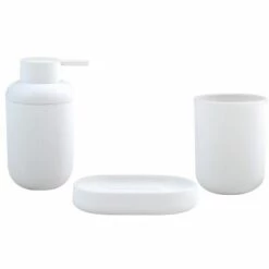 MSV Ensemble 3 Accessoires De Salle De Bain ISI Blanc - Blanc