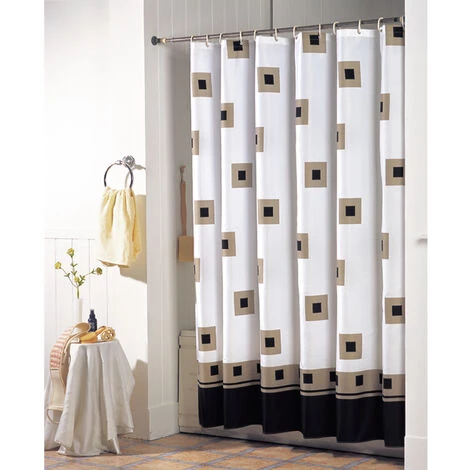 MSV Rideau De Bain En Polyester 180 X 200 Cm 1 MSV Rideau De Bain En Polyester 180 X 200 Cm