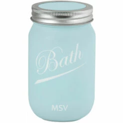 MSV Gobelet Décoratif Pour Toilettes, Bleu, 13,5 X 8 X 8 Cm