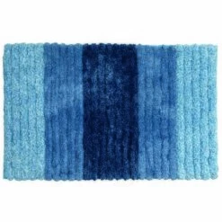 MSV Tapis De Bain Microfibre 50X80cm 3D Bleu - Bleu