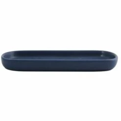 MSV Lot De 3 Accessoires De Salle De Bain En Céramique MAONIE Bleu Foncé Mat - Bleu -Promos MSV Magasin 57757113 4