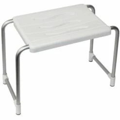 MSV Tabouret De Douche Blanc - Max 120kg - Blanc