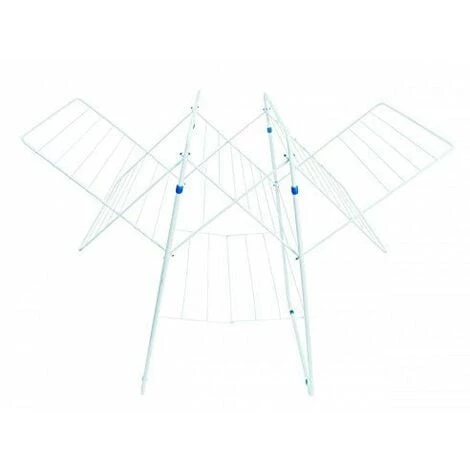 MSV 130035 Etendoir Accordéon Acier Peint/Polypropylène Blanc/Bleu 130 X 66 X 106 Cm 1 MSV 130035 Etendoir Accordéon Acier Peint/Polypropylène Blanc/Bleu 130 X 66 X 106 Cm