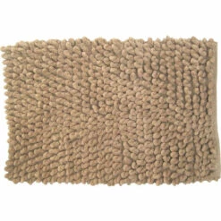 MSV 141369 Chenille Natte De Coton Marron Clair 50 X 80 X 15 Cm