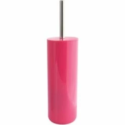 Set Brosse Wc MSV Inagua Rose Fuchsia Brillant À Poser - Fuchsia
