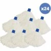 MSV Lot De 24 Franges à Serpillière De Rechange En Microfibre 125gr Blanc - Blanc