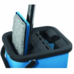 MSV Ensemble De Nettoyage Seau & Serpillière à Plat Nouveau Système D'essorage COMPACTO - Bleu -Promos MSV Magasin 64026863 3