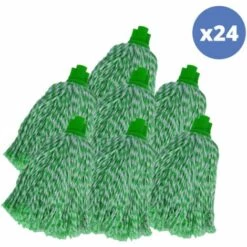 MSV Lot De 24 Franges à Serpillière De Rechange En Microfibre Vert - Vert