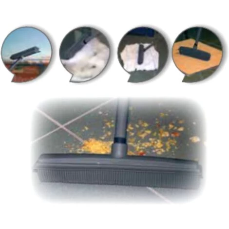 MSV Tête De Balai Sans Manche Avec Raclette En Caoutchouc Gris - Gris 1 MSV Tête De Balai Sans Manche Avec Raclette En Caoutchouc Gris - Gris