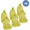 MSV Lot De 6 Franges à Serpillière De Rechange En Microfibre Jaune - Jaune