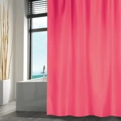 MSV Rideau De Douche Polyester 180x200cm Fushia - Rose