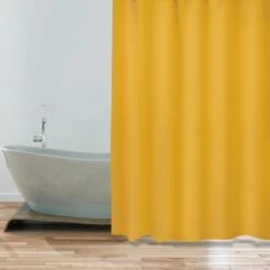 MSV Rideau De Douche Polyester 180x200cm Safran - Safran