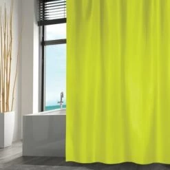 MSV Rideau De Douche Polyester 180x200cm Vert Pistache - Vert