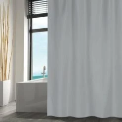 MSV Rideau De Douche Polyester 180x200cm Gris