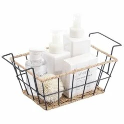 MSV Panier De Rangement Acier & Corde En Papier S WAPI Noir Mat - Noir -Promos MSV Magasin 71896525 3