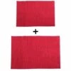 MSV Lot De 2 Tapis De Bain Microfibre CHENILLE 40x60cm & 60x90cm Rose Fuschia - Rose