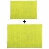 MSV Lot De 2 Tapis De Bain Microfibre CHENILLE 40x60cm & 60x90cm Vert Pistache - Vert